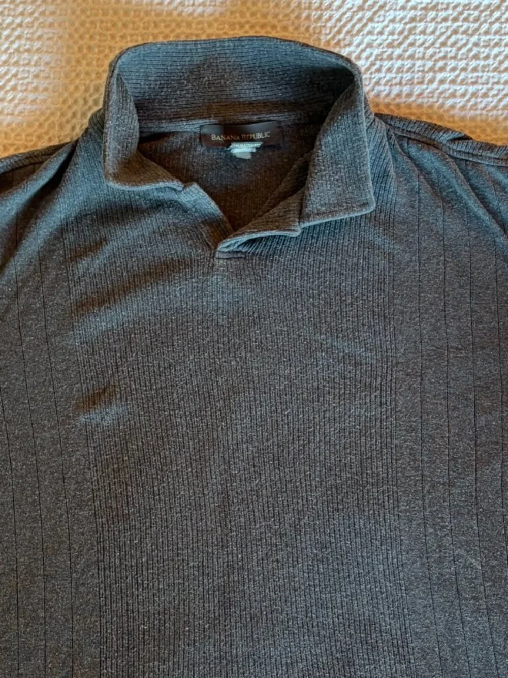 Banana Republic Men’s Collared Pullover Collared Sweater XL Charcoal Gray